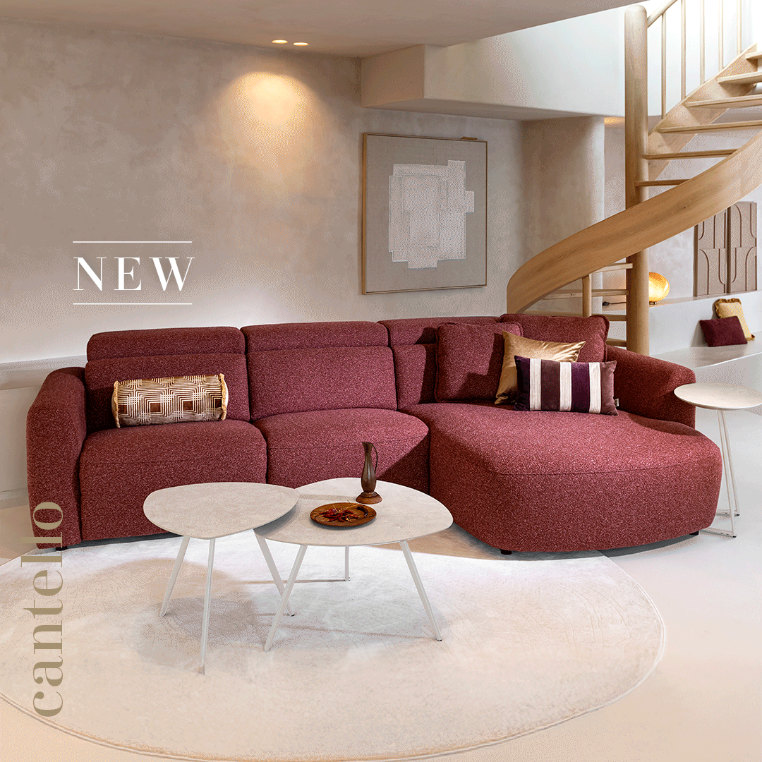 Sofa CANTELLO: Loungebank met relaxfunctie