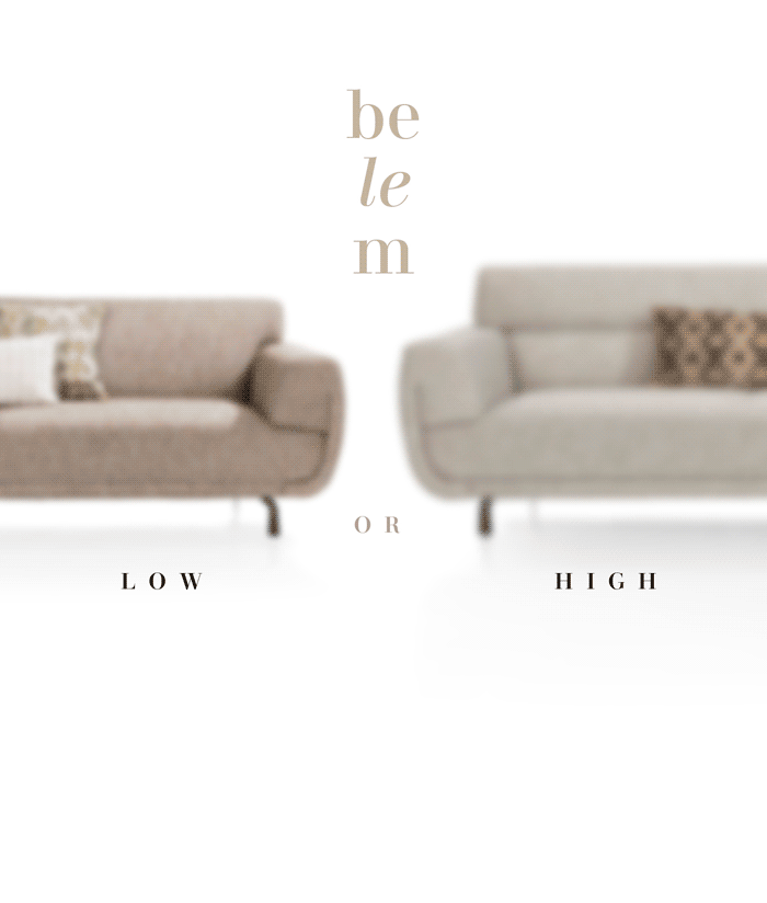 Sofa BELEM: Hoge of lage rugleuning