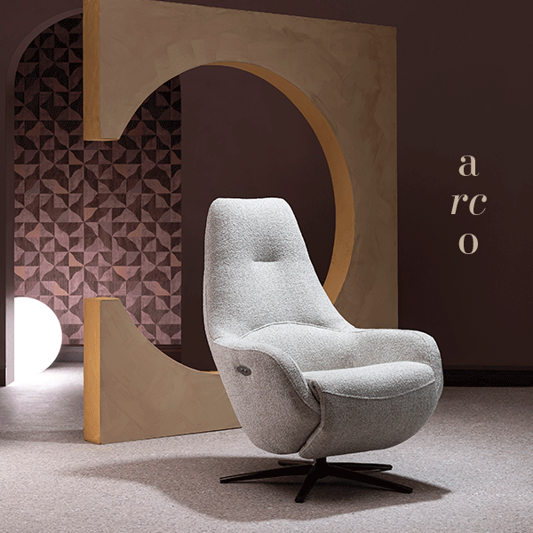 Fauteuil ARCO: Relaxfauteuil met strakke vormen