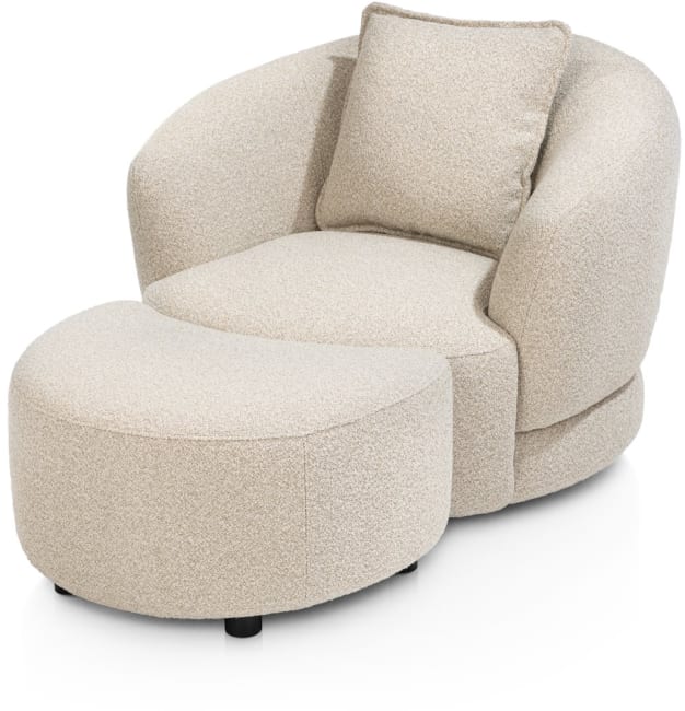 XOOON - Cervos - poef/hocker bij fauteuil draaibaar klein