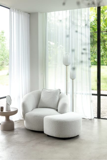 XOOON - Cervos - poef/hocker bij fauteuil draaibaar klein