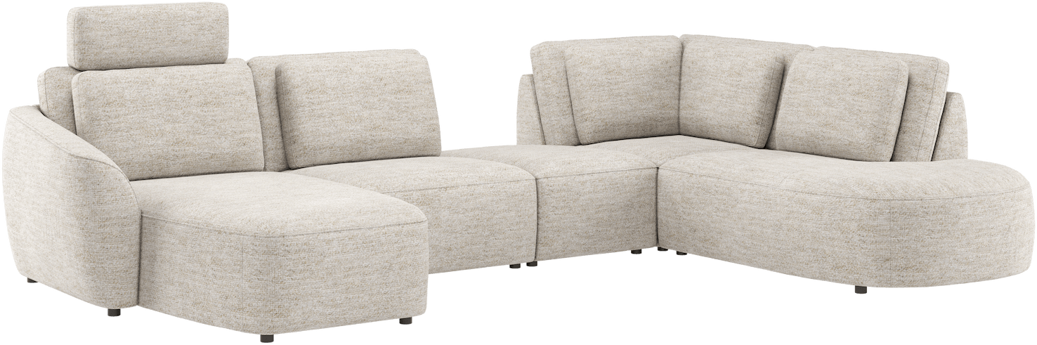 Henders & Hazel - Basento - Canapés - Meridienne gauche - appui-tete - 1 place sans accoudoir - pouf-insert - ottomane grand droit