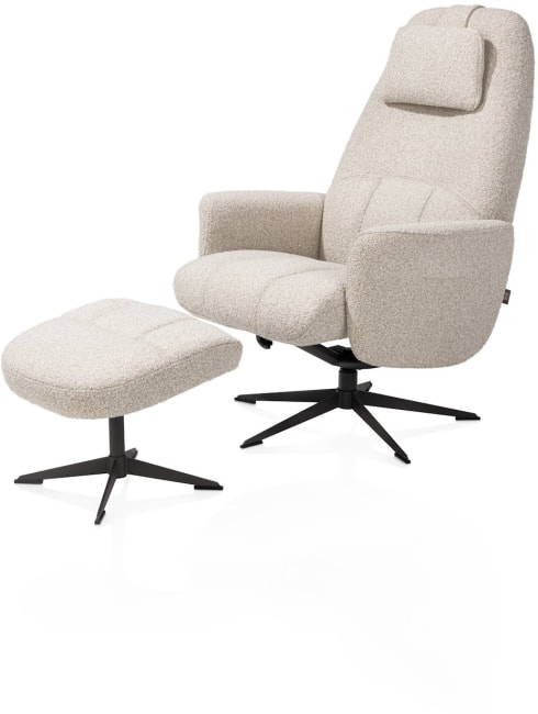 Henders & Hazel - Torino - fauteuil (incl. pouf) - graphite