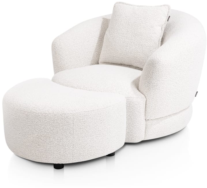 XOOON - Cervos - poef/hocker bij fauteuil draaibaar klein