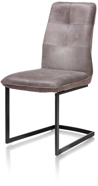 Henders & Hazel - Milan Leder - Industriel - chaise - pied noir traineau carre