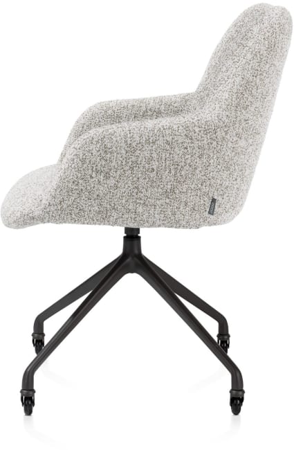 XOOON - Mats - chaise à accoudoirs - piétement aluminium + roulettes - selected choices