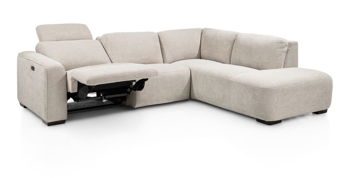 Happy@Home - Babette - Banken - 3 zits arm links electrisch + 1 hoofdsteun - ottomane big rechts