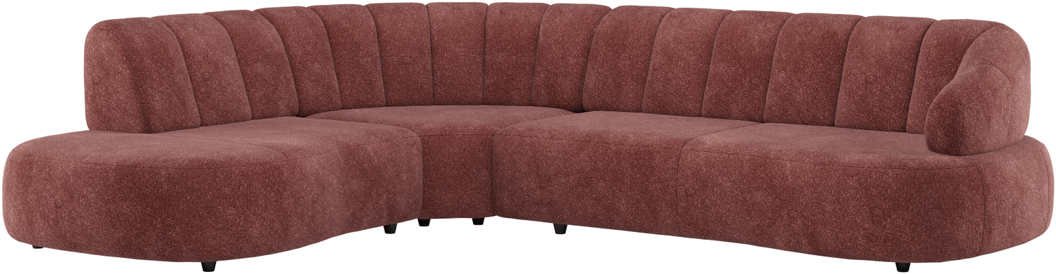 H&H - Coimbra - Canapés - Petite ottomane gauche fixe - grande element d&#39;angle - 3 places accoudoir droit fixe