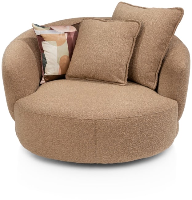 XOOON - Cervos - fauteuil draaibaar - rond 130cm incl. 1 kussen 60x60 + 1 kussen 45x45