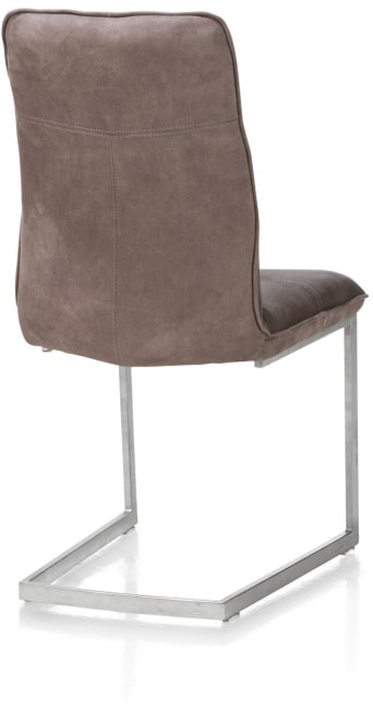 Henders & Hazel - Milan Leder - Industriel - chaise - pied traineau inox carre