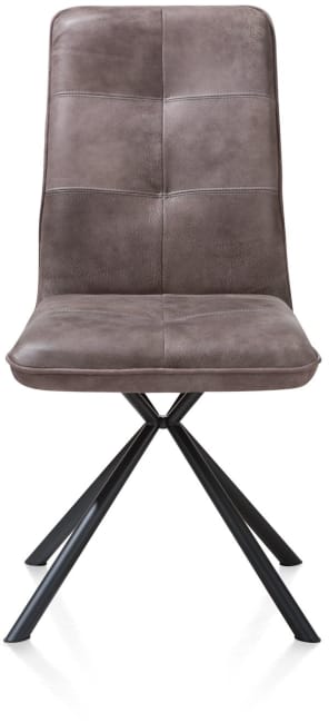 Henders & Hazel - Milan Leder - Industriel - chaise - pied noir