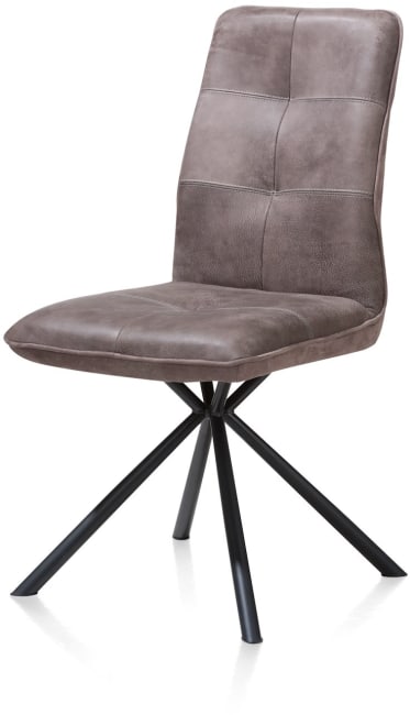 Henders & Hazel - Milan Leder - Industriel - chaise - pied noir
