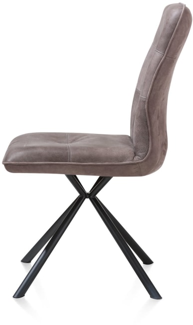 Henders & Hazel - Milan Leder - Industriel - chaise - pied noir