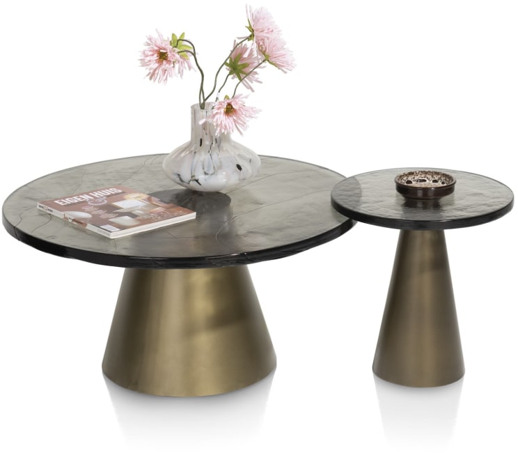 Henders and Hazel - Eloy - salontafel 81 x 81 cm - glazen blad