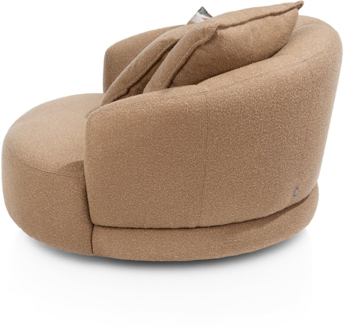 XOOON - Cervos - fauteuil draaibaar - rond 130cm incl. 1 kussen 60x60 + 1 kussen 45x45