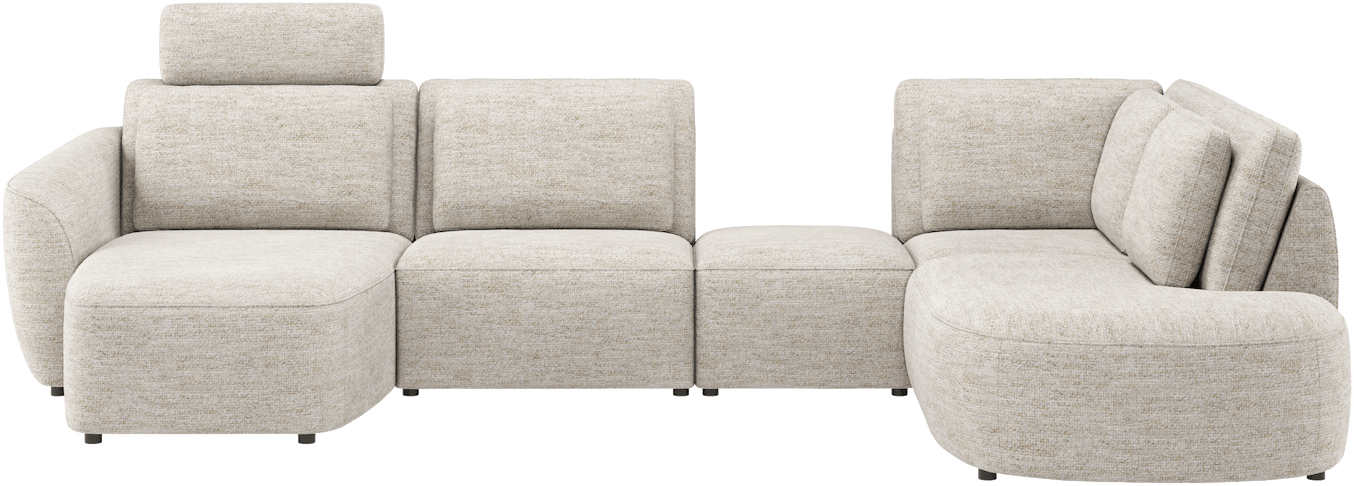 Henders & Hazel - Basento - Canapés - Meridienne gauche - appui-tete - 1 place sans accoudoir - pouf-insert - ottomane grand droit