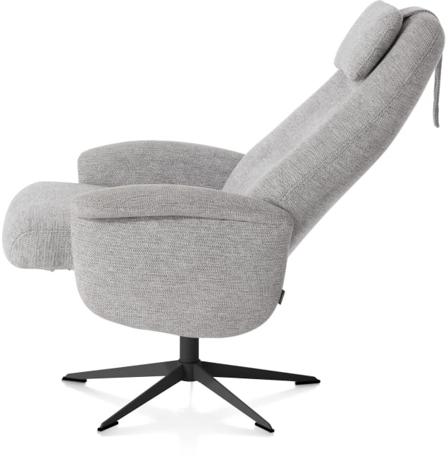 XOOON - Tonale - relax-fauteuil incl. poef - graphiet frame