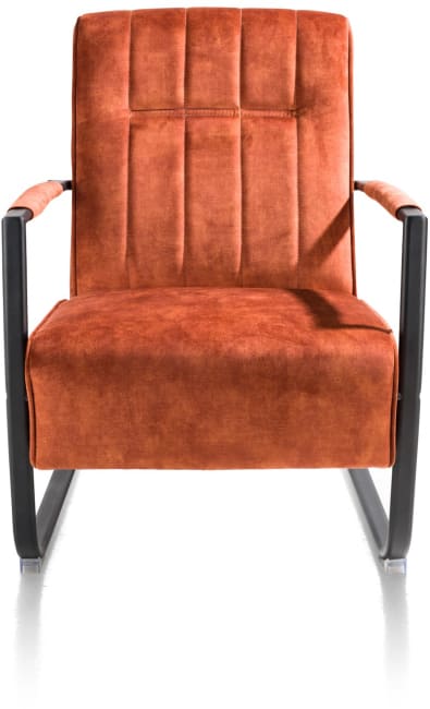 Henders and Hazel - Northon - Natuurlijk - fauteuil met swing-frame metaal zwart