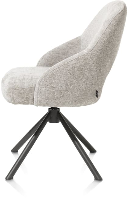 Henders & Hazel - Nikolas - chaise - pied central pivotante