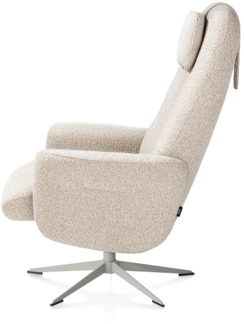 Henders & Hazel - Torino - fauteuil (incl. pouf) - silk grey