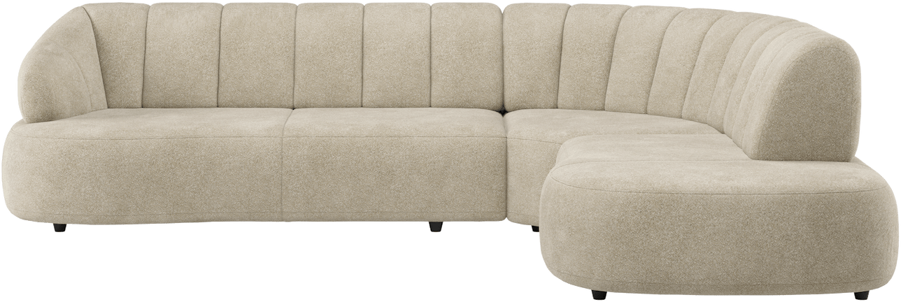 H&H - Coimbra - Canapés - 3 places accoudoir gauche fixe - grande element d&#39;angle - petite ottomane droite fixe