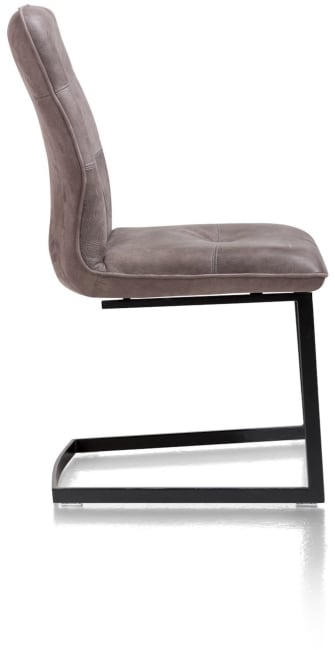 Henders & Hazel - Milan Leder - Industriel - chaise - pied noir traineau carre