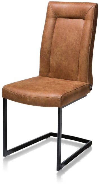 Henders & Hazel - Malvino - Moderne - chaise - metal noir - pieds traineau rectangle - poignee rectangle