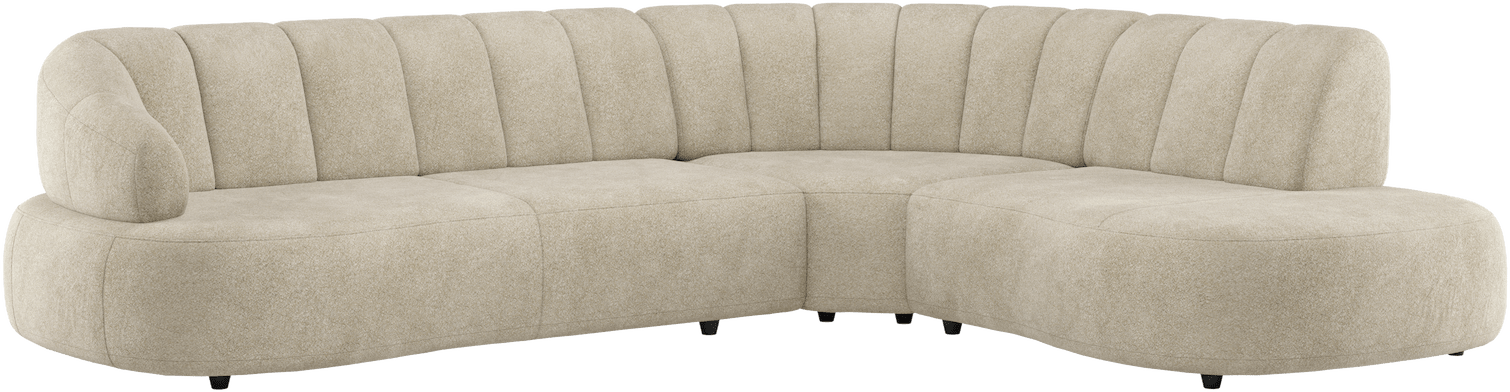 H&H - Coimbra - Canapés - 3 places accoudoir gauche fixe - grande element d&#39;angle - petite ottomane droite fixe