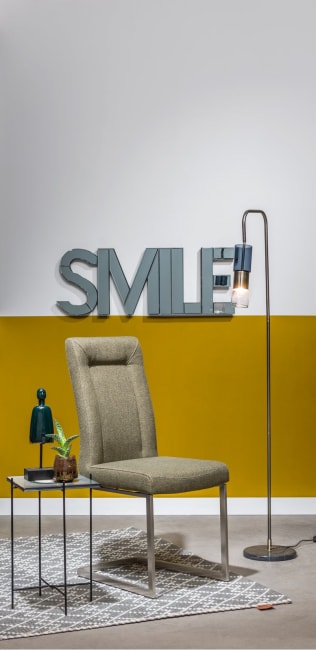 Henders & Hazel - Malene - Moderne - chaise - pied traineau inox carre