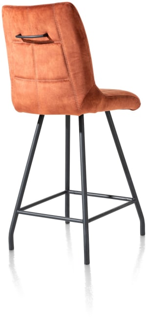 Henders and Hazel - Mischa - Modern - barstoel - 4-poots + greep - stof Karese - koper