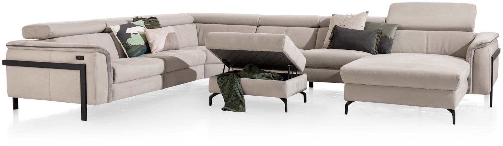 Henders & Hazel - Tycan - Moderne - Canapés - pouf grand - 80 x 60 cm
