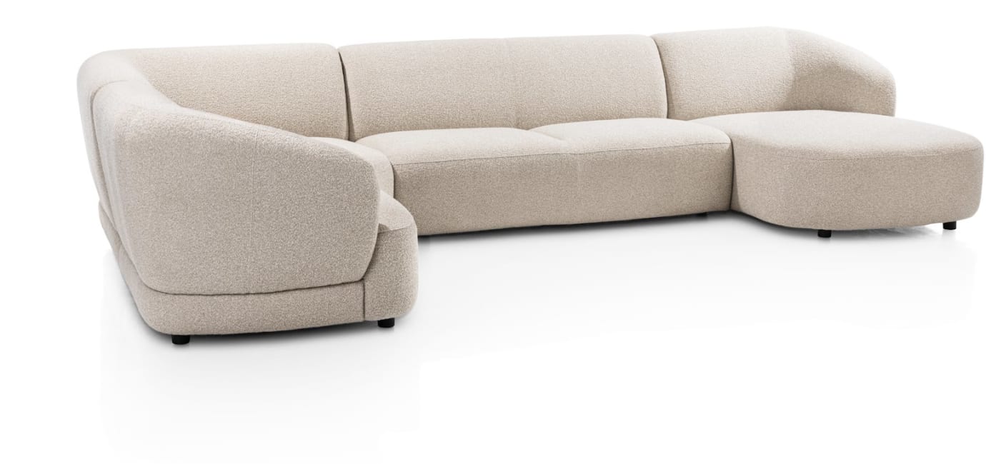 XOOON - Cervo - Banken - 1 zits arm links - hoek big - 2,5 zits zonder armen - longchair gebogen rechts