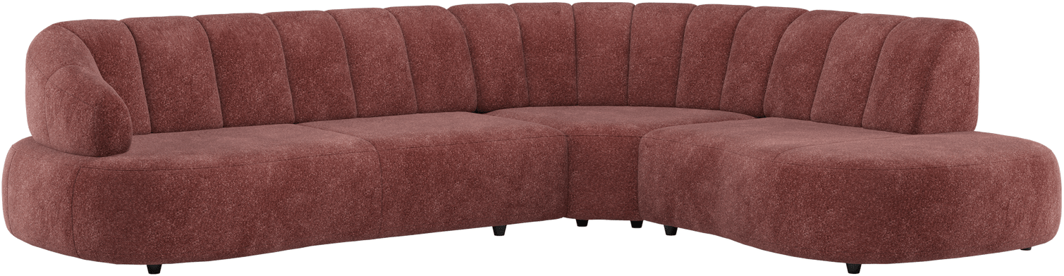 H&H - Coimbra - Canapés - 3 places accoudoir gauche fixe - grande element d&#39;angle - petite ottomane droite fixe