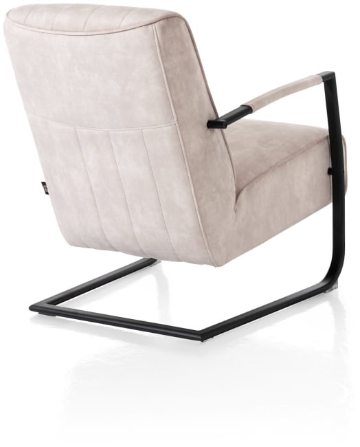 Henders and Hazel - Northon - Natuurlijk - fauteuil met swing-frame metaal zwart