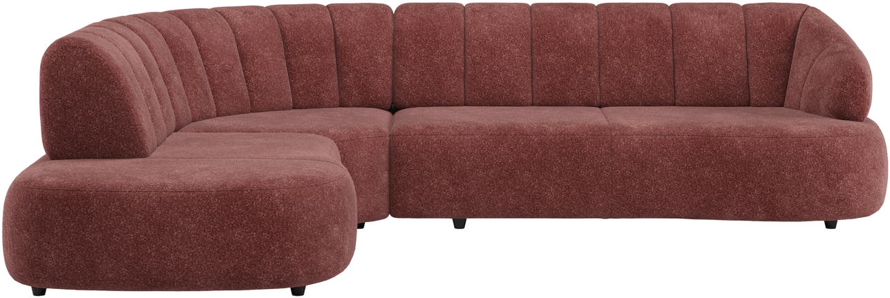 H&H - Coimbra - Canapés - Petite ottomane gauche fixe - grande element d&#39;angle - 3 places accoudoir droit fixe