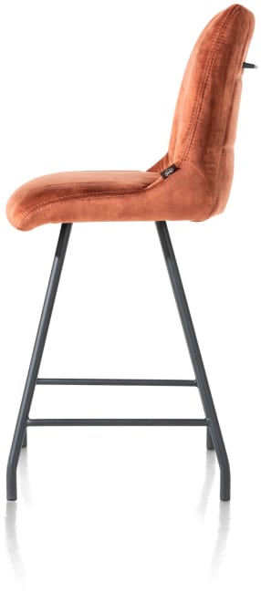 Henders and Hazel - Mischa - Modern - barstoel - 4-poots + greep - stof Karese - koper