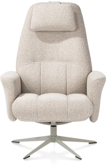 Henders & Hazel - Torino - fauteuil (incl. pouf) - silk grey