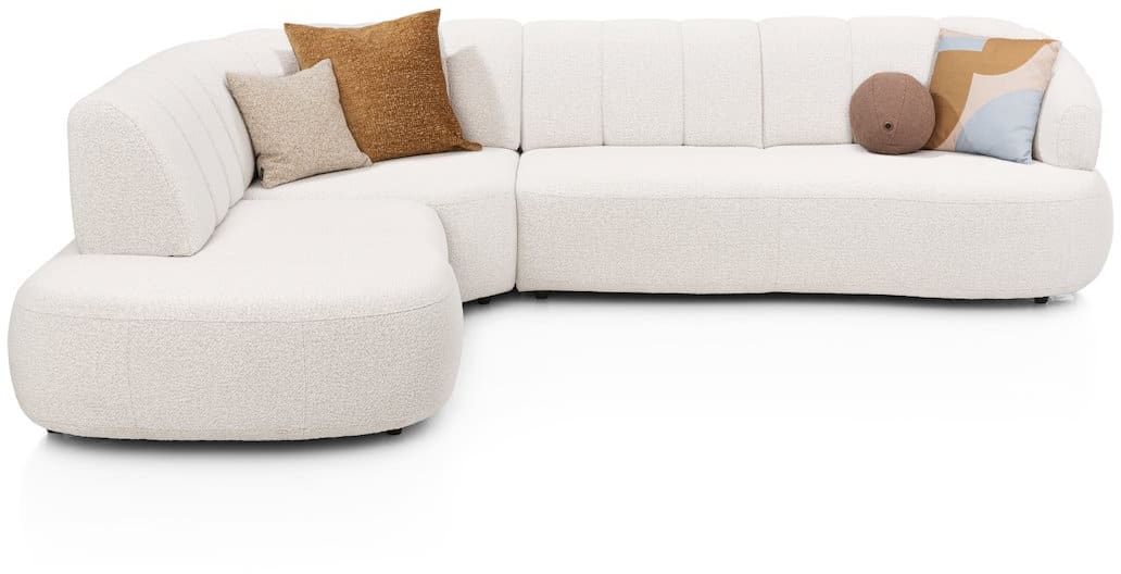 Henders & Hazel - Burgos - Canapés - Petite ottomane gauche fixe - grande element d&#39;angle - 3 places accoudoir droit fixe