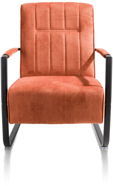 Henders and Hazel - Northon - Natuurlijk - fauteuil met swing-frame metaal zwart