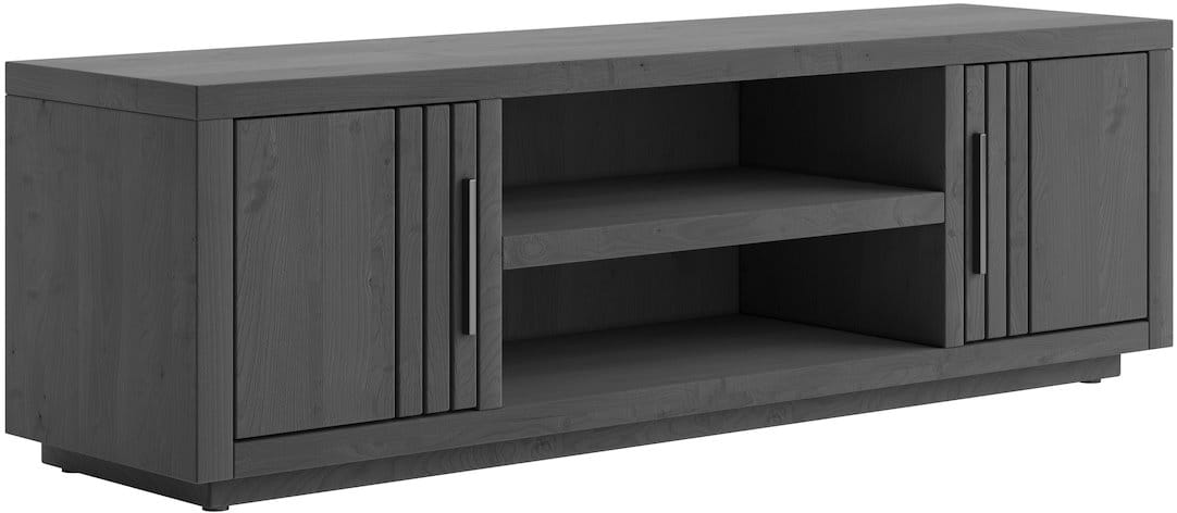 Henders and Hazel - Pavie - lowboard 160 cm - 2-deuren + 2-niches (+ LED) - castle black