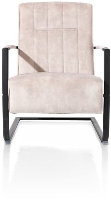 Henders and Hazel - Northon - Natuurlijk - fauteuil met swing-frame metaal zwart