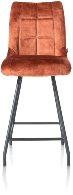 Henders and Hazel - Mischa - Modern - barstoel - 4-poots + greep - stof Karese - koper