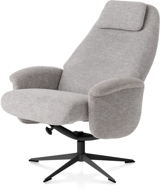 XOOON - Tonale - relax-fauteuil incl. poef - graphiet frame