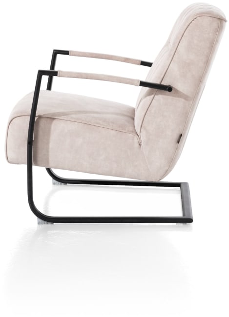 Henders and Hazel - Northon - Natuurlijk - fauteuil met swing-frame metaal zwart
