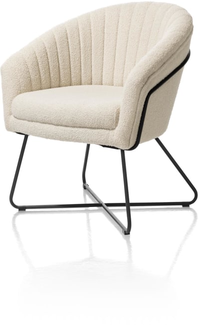 Henders & Hazel - Cayenne - Industriel - fauteuil avec cadre en métal noir droit (rob) - selected choices