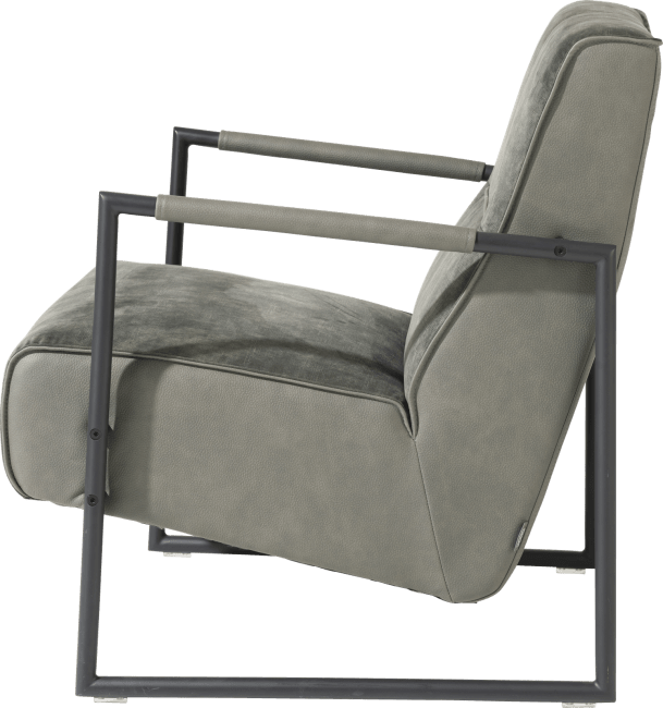 XOOON - Bueno - Skandinavisches Design - Sessel mit Metall off black Armlehne
