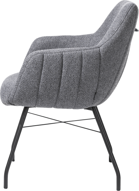 XOOON - Liva - fauteuil - cadre off-black + 4-pieds