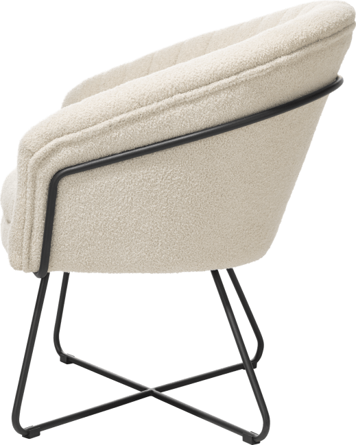 H&H - Cayenne - Industriel - fauteuil avec cadre en métal noir droit (rob) - selected choices