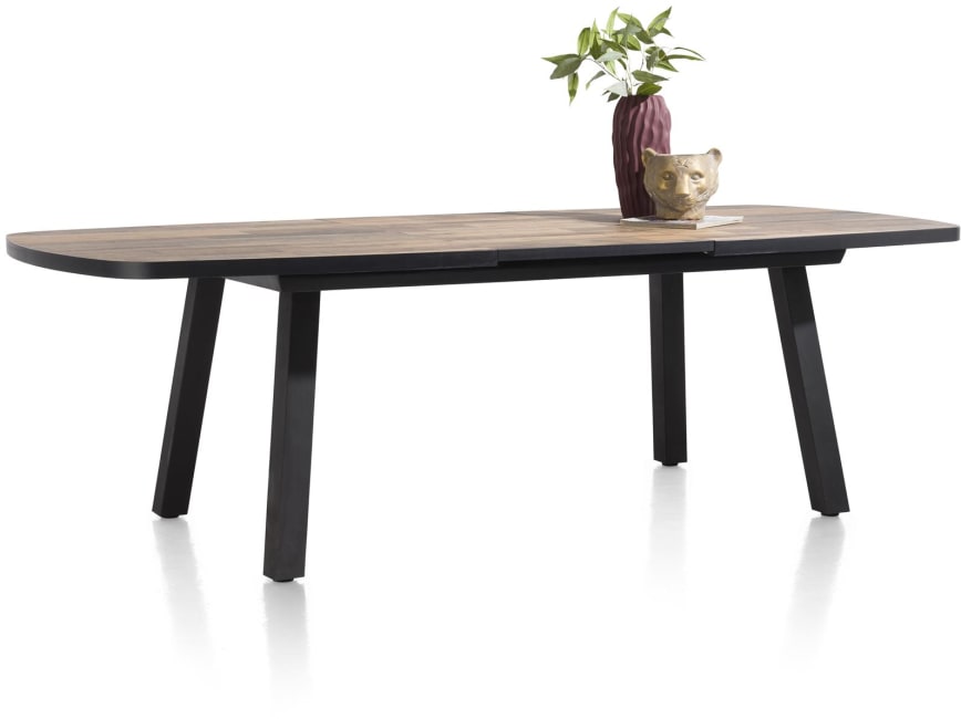 H&H - Avalox - Industriel - table à rallonge ovale 190 (+ 60) x 110 cm