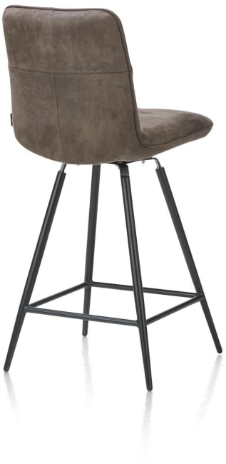 Henders & Hazel - Milan Leder - Industriel - chaise de bar pivotante - pied noir